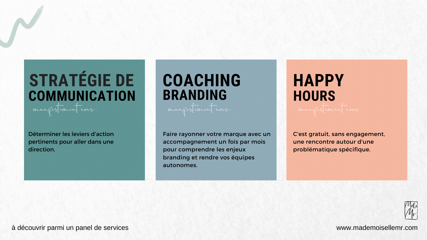 Atelier de stratégie MlleMr pour votre communication et branding